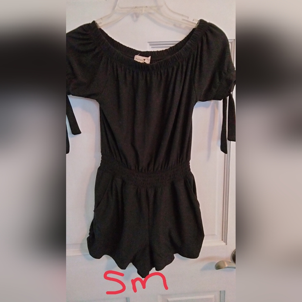 Derek Heart Black Kids One Piece Short Outfit